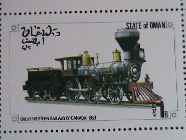 OMAN STAMP:WORLD FAMOUS CLASSIC TRAINS- STAMPS : MNH FULL SHEET VERY FINE