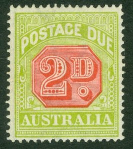 SG D81a Australia 1913. 2d carmine & apple-green. Fine mounted mint CAT £30