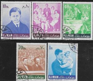 Ajman 1967 John F. Kennedy  MI# 141-145  /CTO