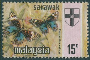 Malaysia Sarawak 1977 SG231 15c Butterflies FU