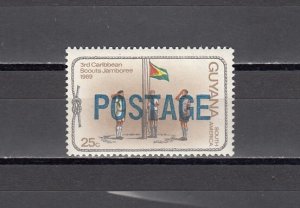 Guyana, Scott cat. 453. Scout value o/printed POSTAGE.