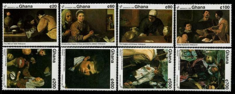 HERRICKSTAMP GHANA Sc.# 1433-40 Spanish Art