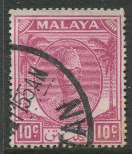 STAMP STATION PERTH Kelantan #56 Sultan Ibrahim Wmk 4 Used 1951