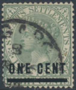 Straits Settlements    SC# 82 Used  w/ surcharge see details & scans