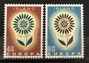 Iceland 1964  #367-8, MNH, CV $2