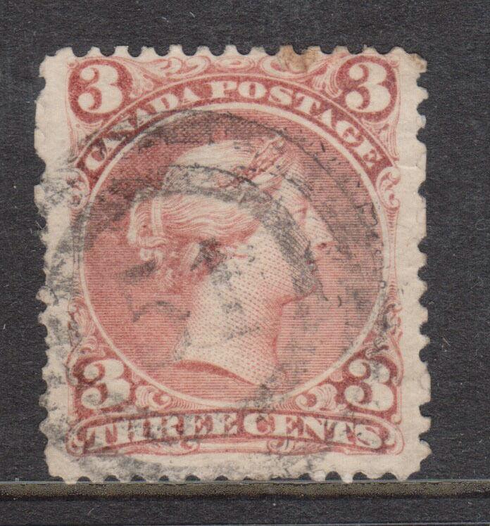 Canada #25 Used With Ideal 2 Ring 51 Cancel On Blotting Paper (9a)