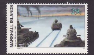 Marshall Islands-Sc#285- id7-unused NH 29c Moscow siege-Tanks-WWII-1991-