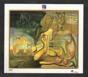 SE)1999 PORTUGAL, CENTENARY OF SURREALISM IN PORTUGAL, AUTHORS, SS, MNH