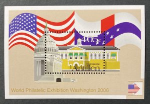 Netherlands Antilles 2006 #1107 S/S, Washington Exhibition, MNH.