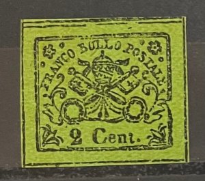 Italian Roman states 1867 SC 12 No Gum Used