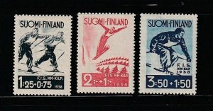 Finland B31-B33 Set MNH Sports, Skiing (B)