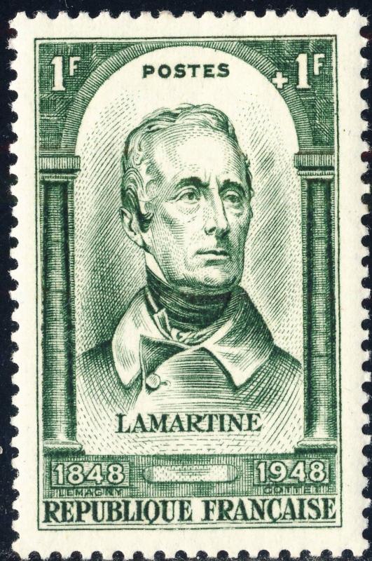 FRANCE - 1948 - Yv.795 / Mi.813  1fr+1fr vert Lamartine - Neuf*