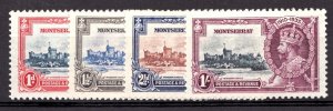 1935 Montserrat Sc# 85-88 - KGV Silver Jubilee postage stamp set MH
