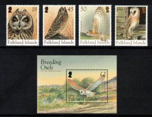 FALKLAND ISLANDS 2004 Owls; Scott 868-72, SG 997-1001; MNH