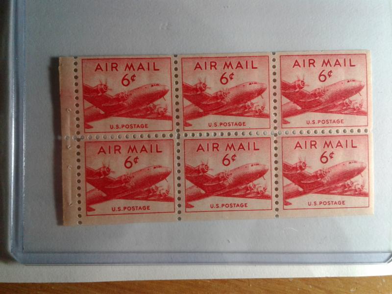 SCOTT # C39A SIX CENT AIR MAIL  PANE GEM MINT NEVER HINGED STUNNING !!