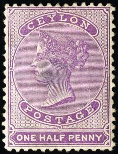 Ceylon Stamps # 45 Unused VF Scott Value $80.00