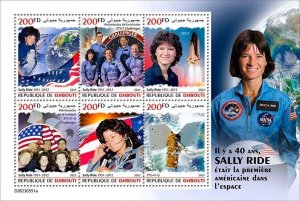 2024 03 - DJIBOUTI - SALLY RIDE IN SPACE           6V    MNH **