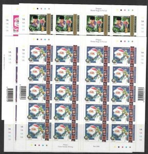 SINGAPORE SG1077/80  2000 FESTIVALS SELF-ADHESIVE SHEETS MNH