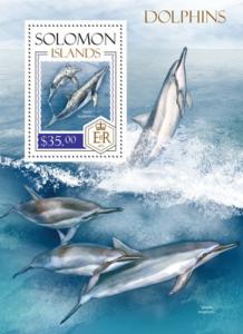 SOLOMON ISLANDS 2014 SHEET DOLPHINS MARINE LIFE slm14104b