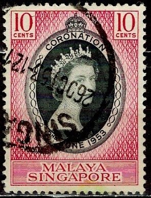 Singapore; 1953: Sc. # 27: O/Used Cpl. Set