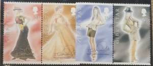 GIBRALTAR 1997 DIOR COLLECTION SG812/815 UNMOUNTED MINT.