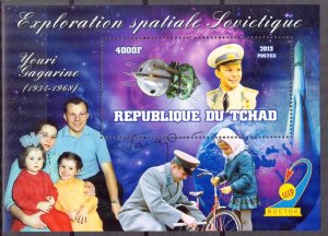 Chad 2013 Space Y. Gagarin (1) S/S MNH