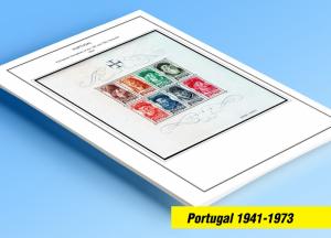 COLOR PRINTED PORTUGAL 1941-1973 STAMP ALBUM PAGES (58 illustrated pages)