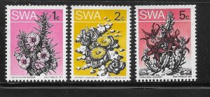 South West Africa 1973 Flowers Plants Sc 359-361 MNH A1836