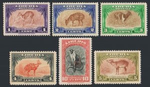 Liberia 283-288,MNH.Michel 347-352. Fauna,1942.Antelope,Chevrotain,Duiker,Monkey