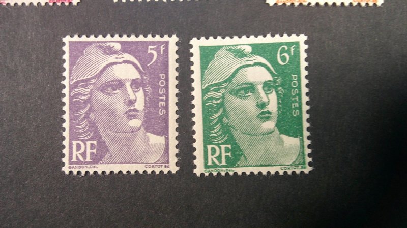 France 1951 Definitive Scott# 650-654 Mint VF-XF NH Complete set of 5