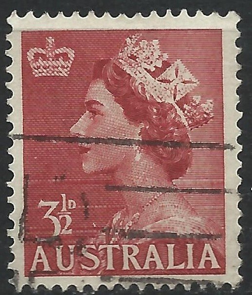 Australia 1953 - Queen Elizabeth 3½d definitive no watermark - SG263 used