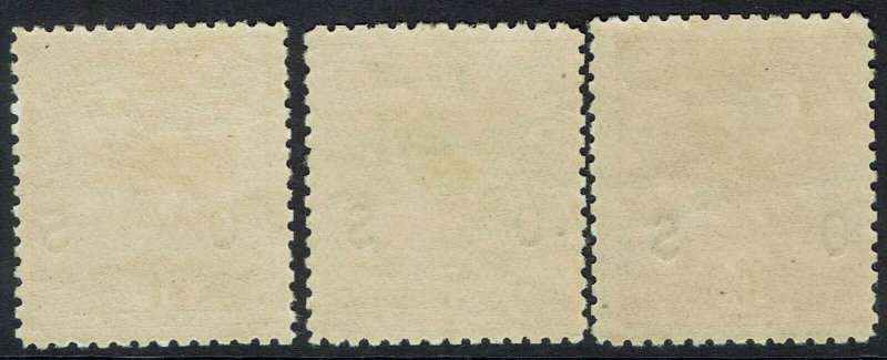 NEW GUINEA 1931 DATED BIRD OS 4D 5D AND 6D  