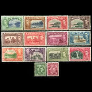 TRINIDAD & TOBACO 1938 - Scott# 50-61 Views Set of 14 LH