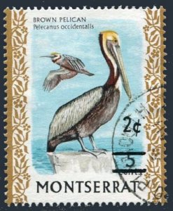 Montserrat 337 block/4,CTO.Michel 337. Brown pelican,1976,new value surcharged.