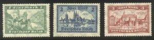 GERMANY #337-39 Mint NH - 1924 Castles Set