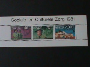 ​NEDERLAND-ANTILILEN-1981 SC#B191a-50TH ANNIVERSARY OF SCOUTING MNH S/S VF