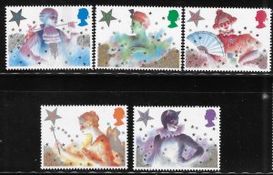 Great Britain 1985 Christmas Pantomime Sc 1124-1128 MNH A1558