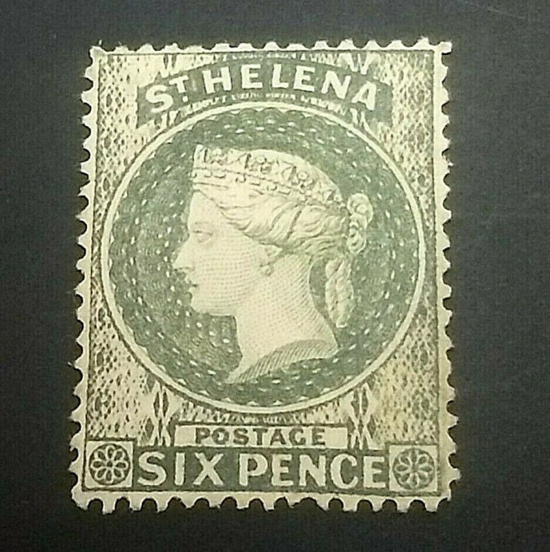 KAPPYSSTAMPS ST. HELENA #7 1889 6p GRAY MINT HINGED  GS0880