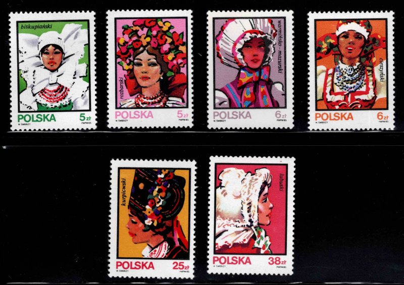 Poland Scott 2595-2600 MNH** Hat set