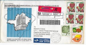 BRAZIL 2001 CIRCULATED COVER FRUITS VEGETABLES STRAWBERRY PAPAYA AGRICULTURE