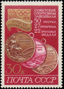 Russia #4026-4027, Complete Set(2), 1972, Olympics, Never Hinged