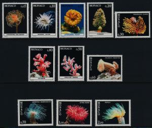 Monaco 1259-69 MNH Marine Life