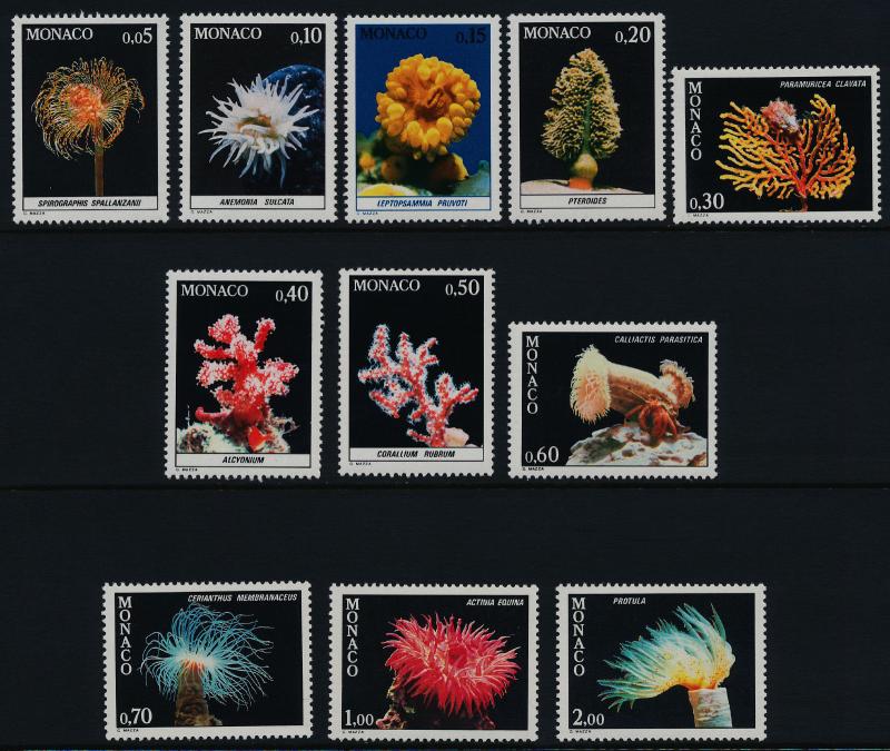 Monaco 1259-69 MNH Marine Life