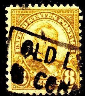 SC# 640 - (8c) - Grant olive green, Used Precancel Single Old Lyme Conn