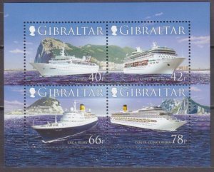 2008 Gibraltar 1285-88/B85 Ships 6,80 €