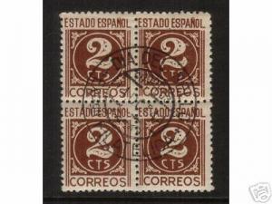Spain #640 Wonderful Used Offset Variety Block