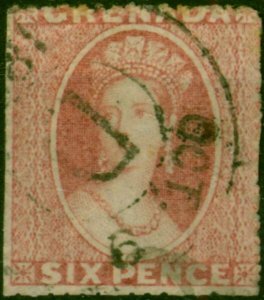 Grenada 1863 6d Rose SG6 Good Used