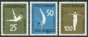 Yugoslavia 704-706,MNH.Michel 1049-1051. 5th Gymnastics Europa Prize,1963.