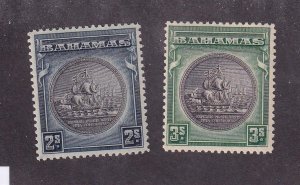 BAHAMAS # 90-91 VF-MLH SEAL OF COLONY 2s & 3sh CAT VALUE $32