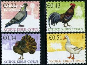 Cyprus 2009, Birds 4v, MNH